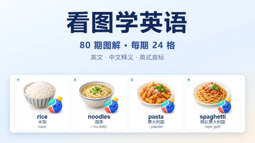 看图学英语 · 80 期图解封面