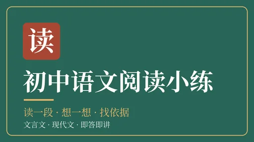 初中语文阅读小练封面